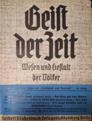 Geist der Zeit. Wesen und Gestalt der Völker. Heft 4, April 1937 - Колектив