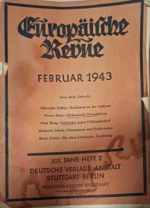 Europäische Revue Heft 2 Februar 1943 - корица