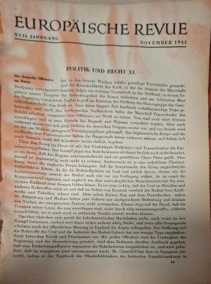 Europäische Revue Heft 11 November 1941 - вътрешна страница