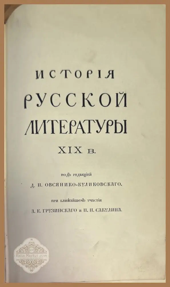 История Русской литературы XIX - Книги