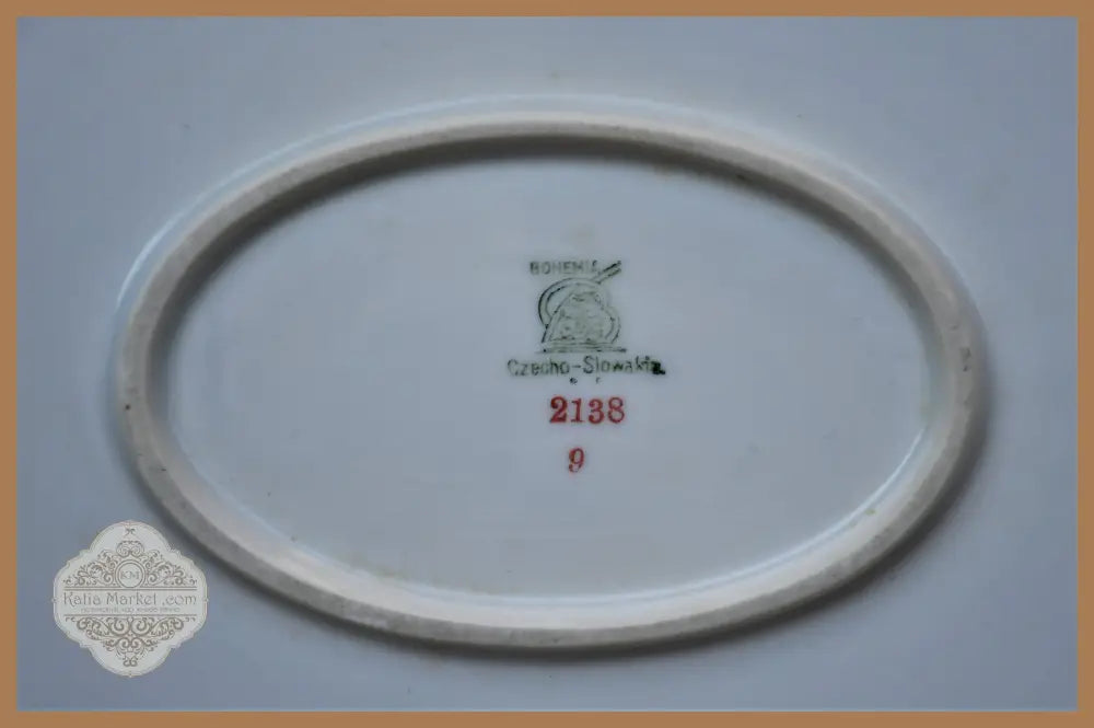 Историческа чиния/плато на ’Bohemia Ceramic Works’ - antique