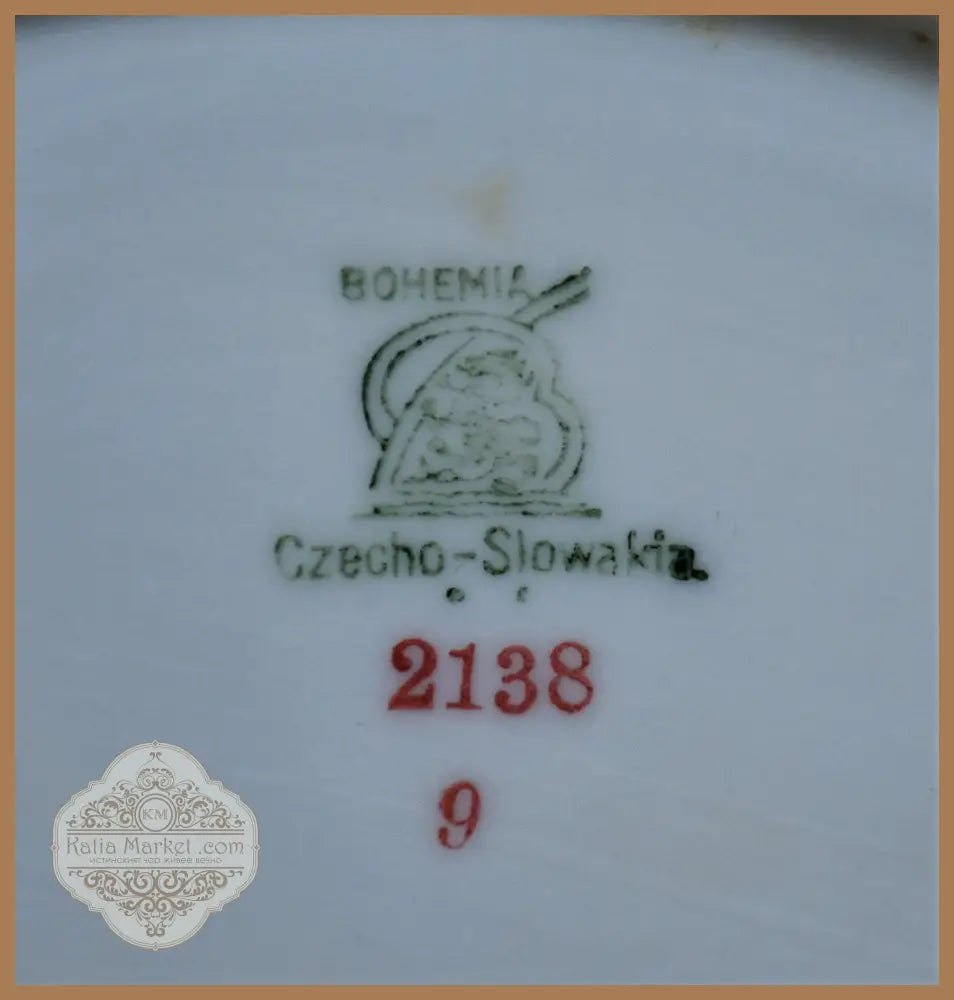 Историческа чиния/плато на ’Bohemia Ceramic Works’ - antique