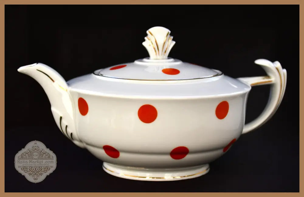 Карловарски порцеланов чайник на ’Victoria’ от 1930-те - antique