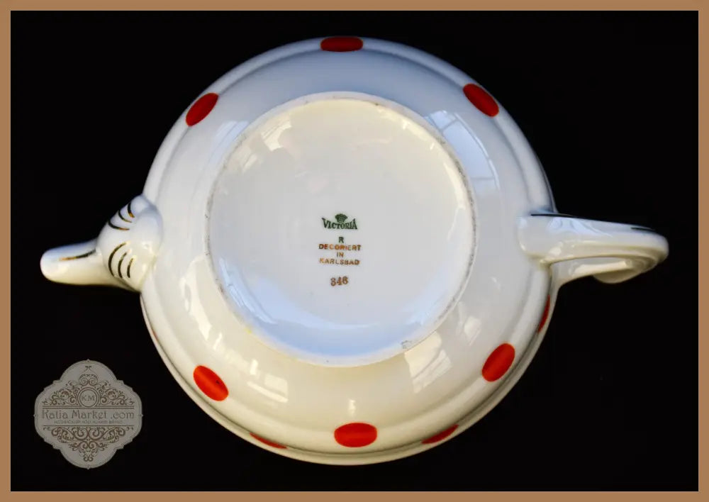 Карловарски порцеланов чайник на ’Victoria’ от 1930-те - antique