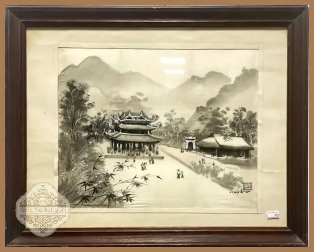 Картина акварел,хартия в рамка (819) - Картина