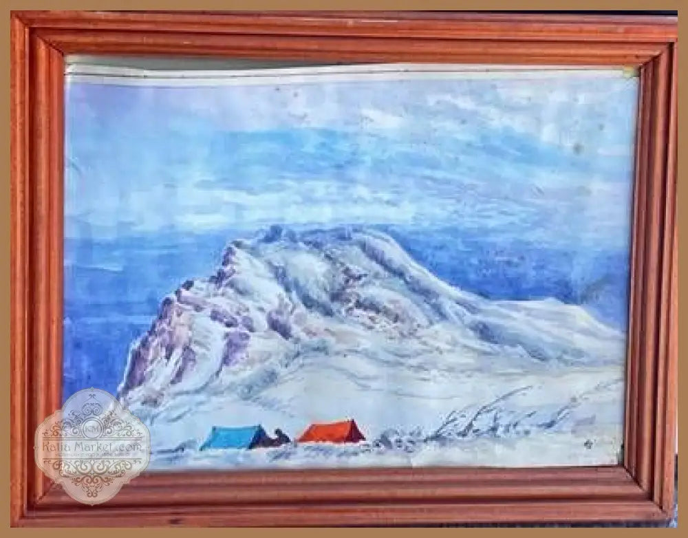 Картина акварел хартия в рамка - antique