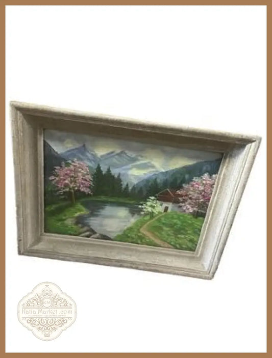 Картина акварел,картон с рамка - antique