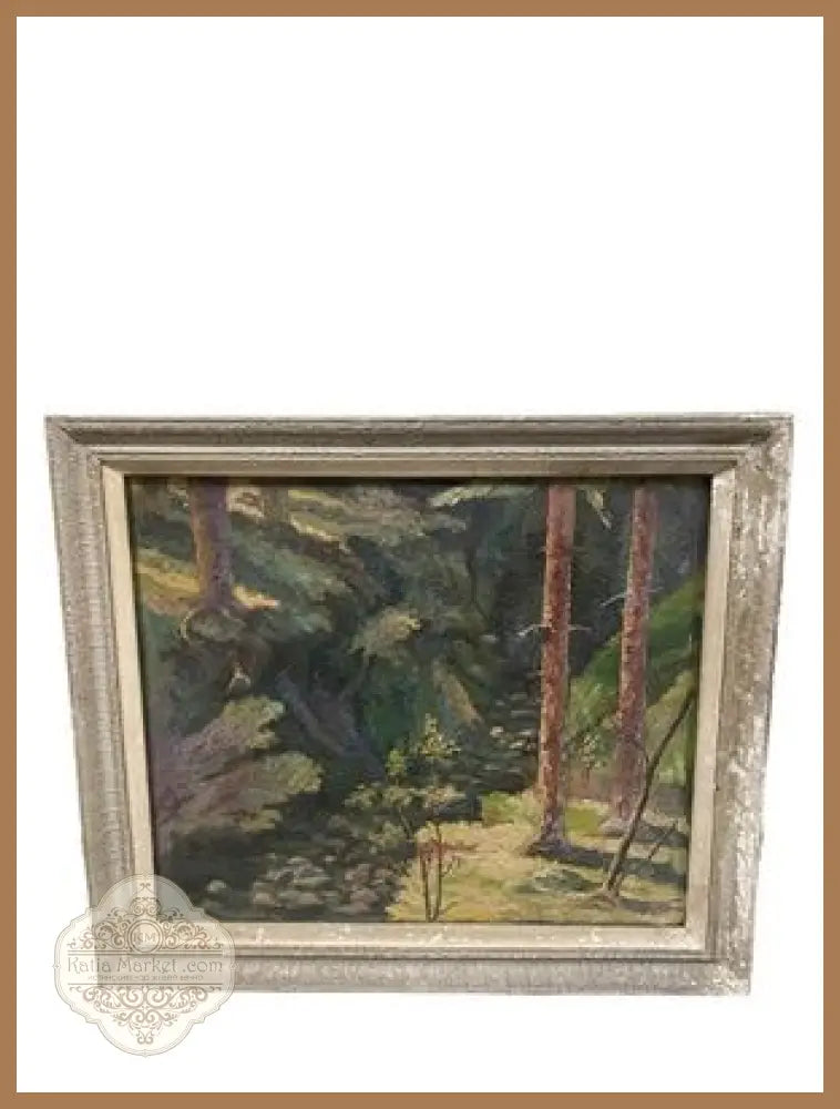 Картина масло платно в рамка - antique