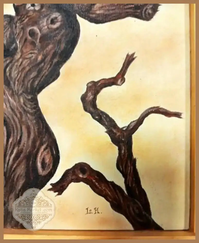 Картина масло върху фазер с рамка (573) - Картина