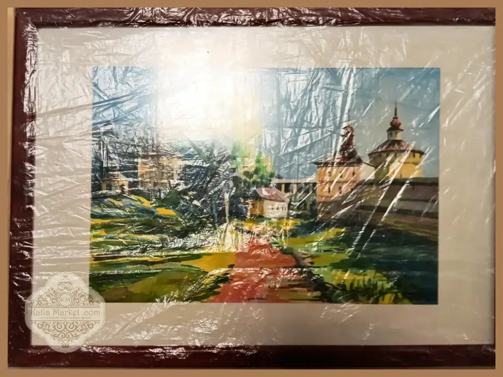 Картина масло върху фазер с рамка (556) - Картина