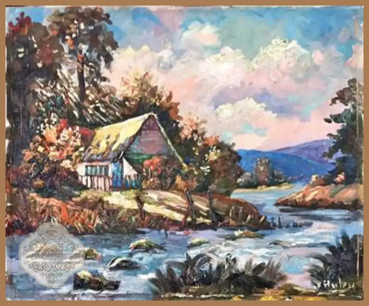 Картина масло върху платно с рамка (581) - Картина