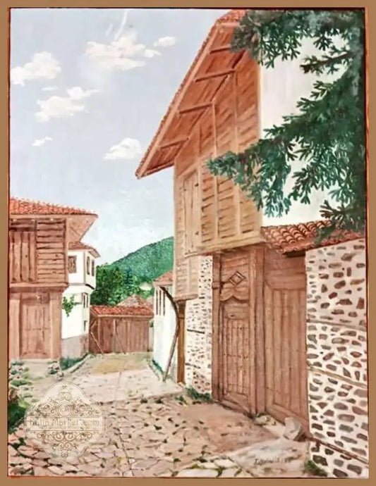 Картина масло върху платно с рамка (595) - Картина