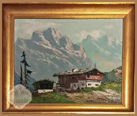 Картина масло върху платно с рамка (586) - Картина