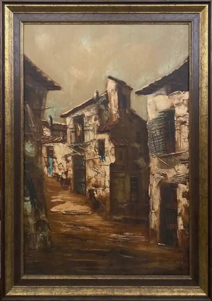 Картина масло върху платно с рамка (657)