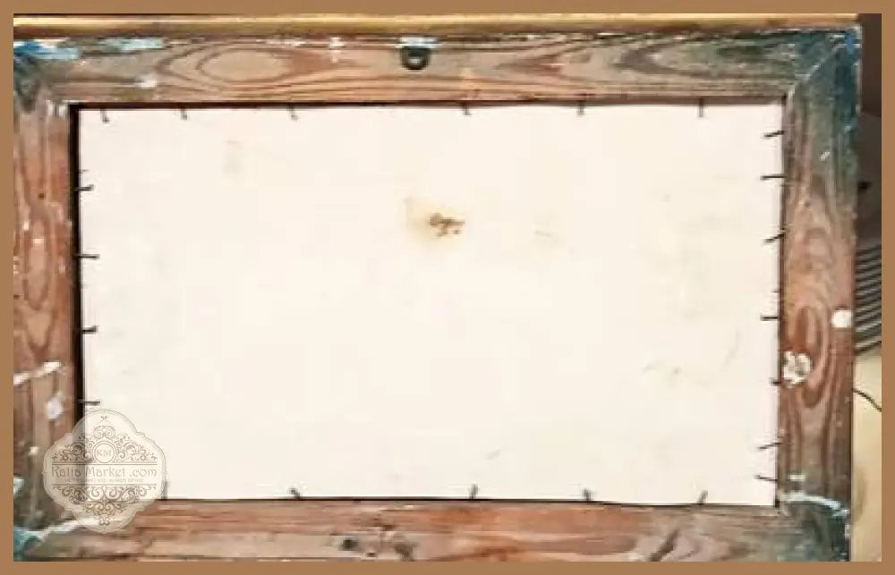 Картина масло върху платно с рамка и стъкло - antique