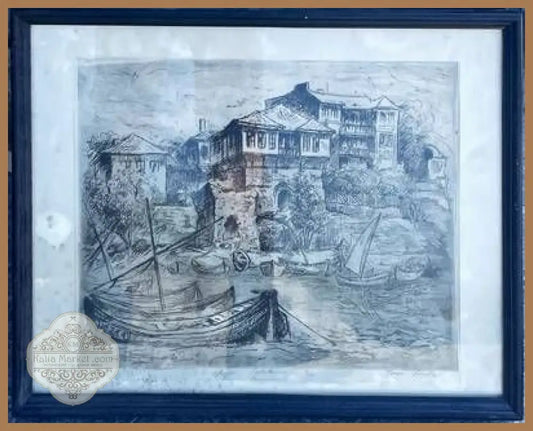 Картина офорт 8/10 в рамка - antique