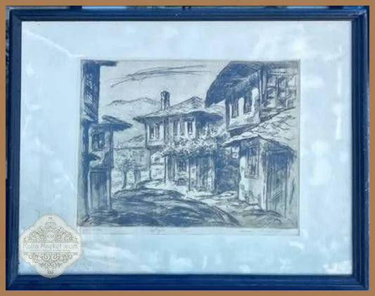 Картина офорт 9/20 в рамка - antique