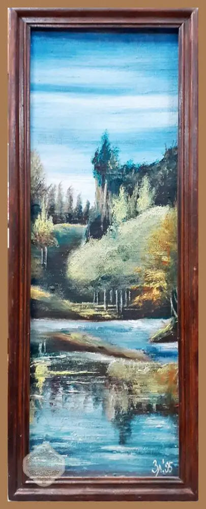 Картина върху фазер масло - Златев `95 - antique