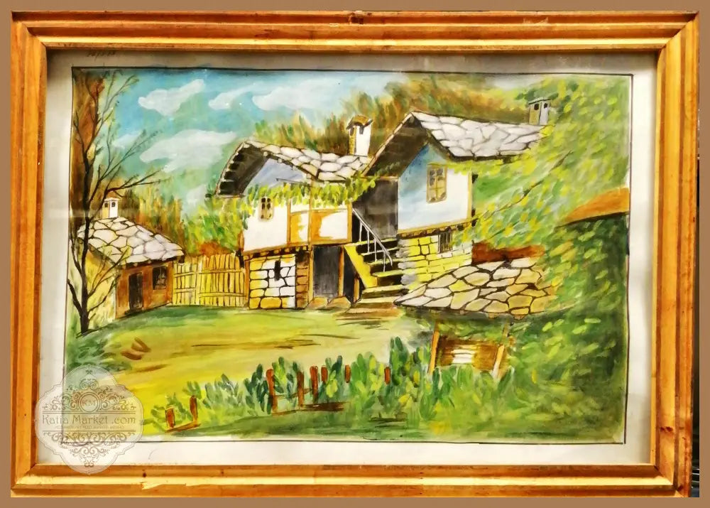 Картина върху картон с рамка акрил - antique