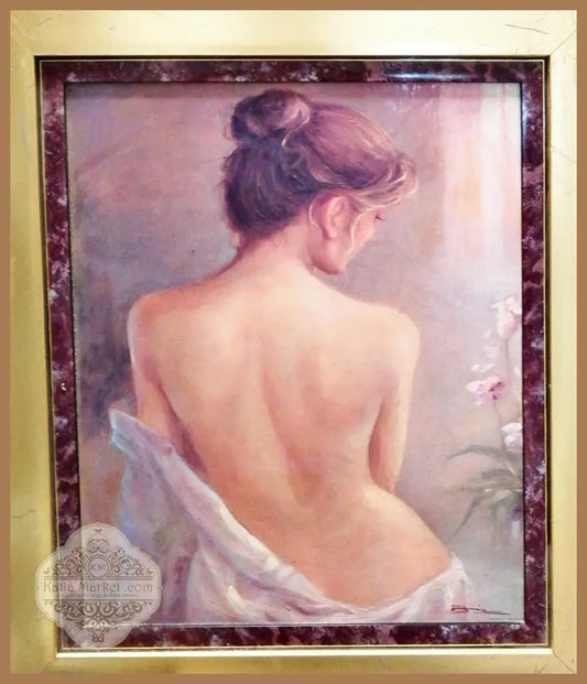 Картина върху картон с рамка масло репродукция - antique