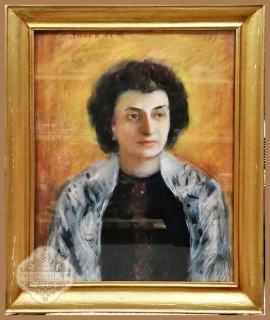 Картина върху картон с рамка пастел - antique
