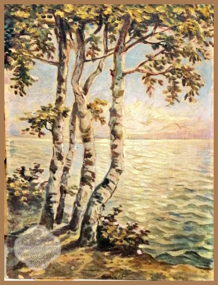 Картина върху каширано платно без рамка масло - antique