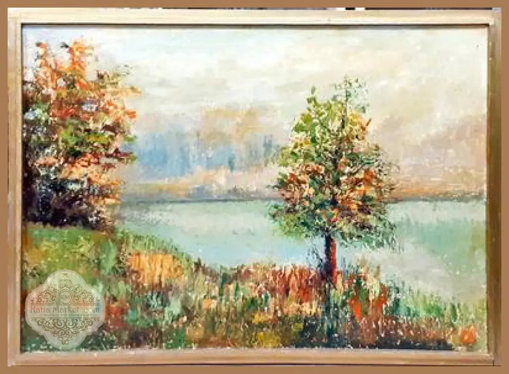 Картина върху плат масло - от 50-те год. - antique