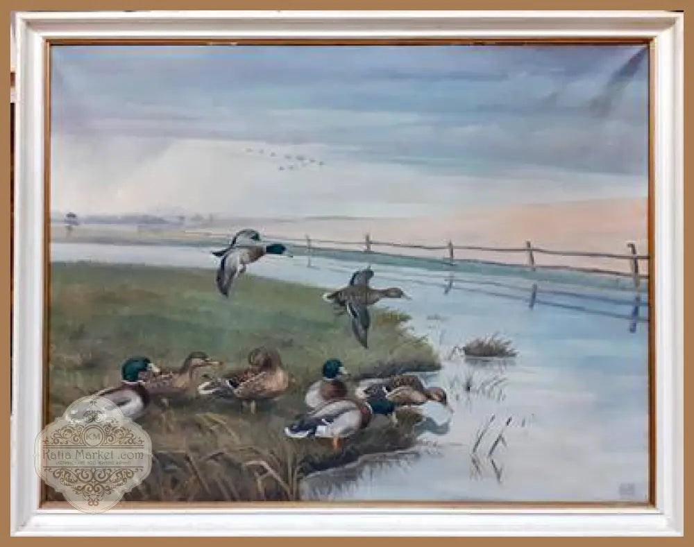 Картина върху платно масло - Георги Божков 1986г. - antique