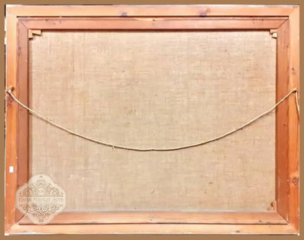 Картина върху платно масло - Георги Божков 1986г. - antique