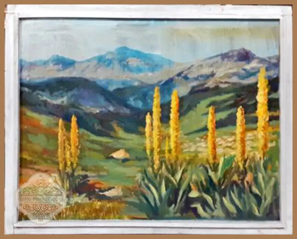Картина върху платно масло - Георги Божков 1986г. - antique