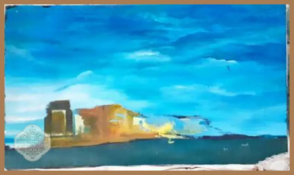 Картина върху платно масло - от 80-те год. - antique