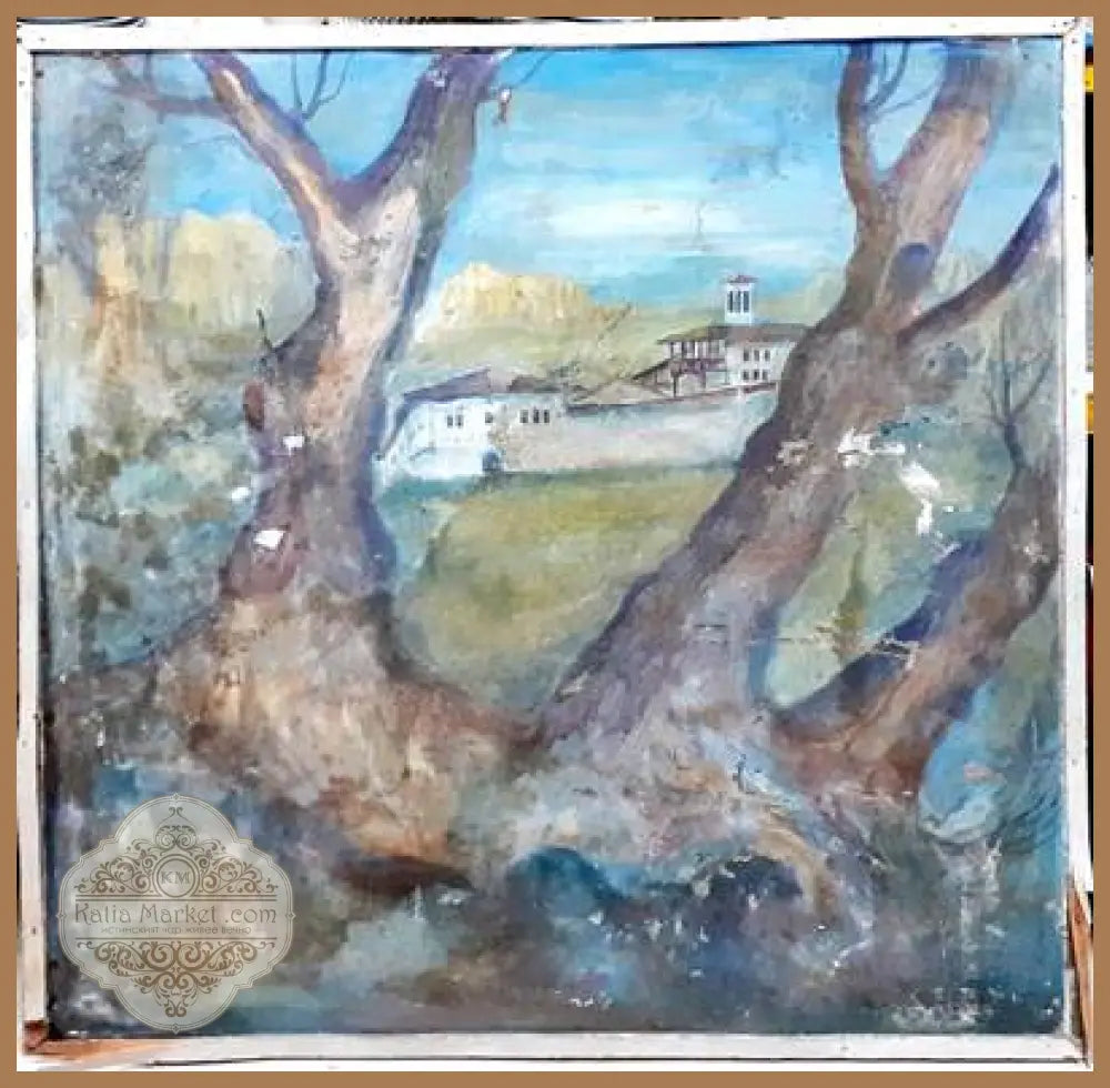 Картина върху платно масло - за реставрация - antique