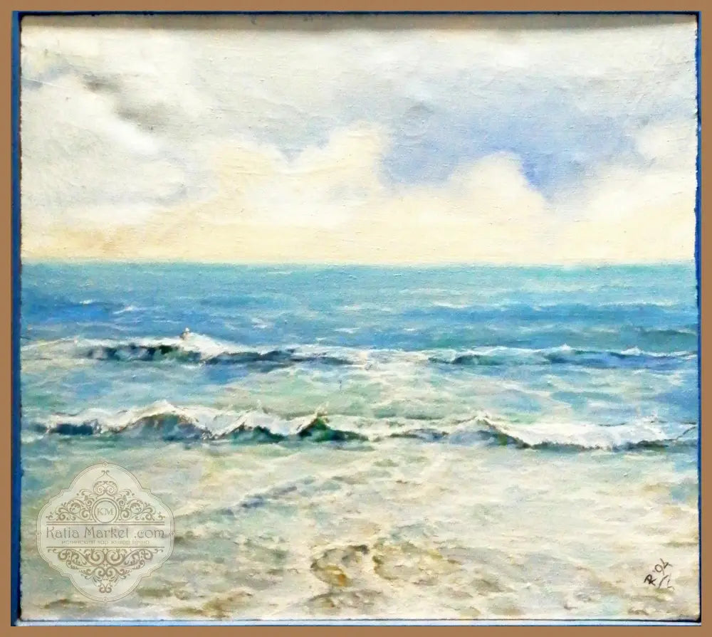 Картина върху платно с рамка масло - Росен-94г - antique