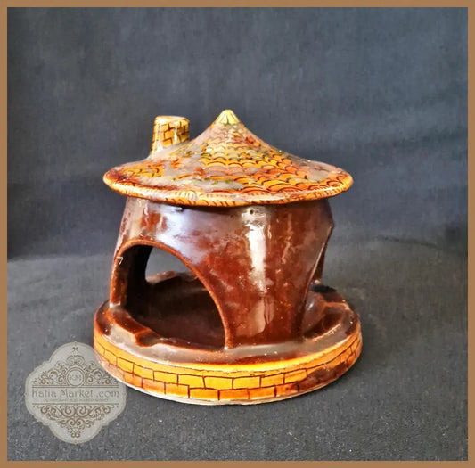 Керамичен пепелник колибка - antique