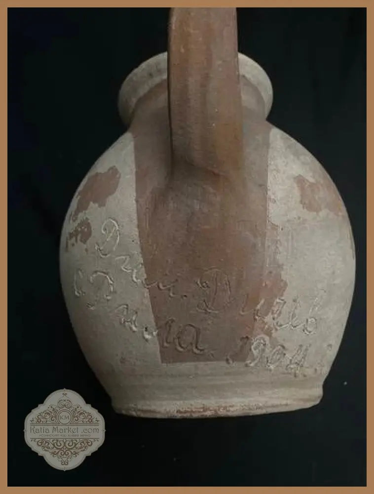 Керамична кана Дим.Дичев с.Рила 1904г. - antique
