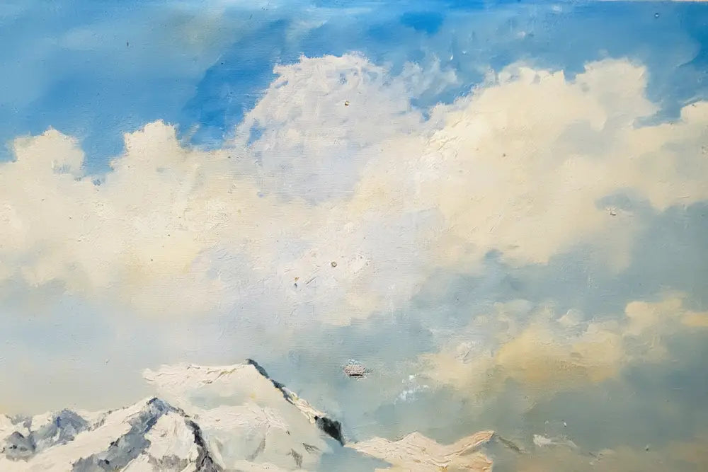 Зимна планина, R. Feix — детайл небе с облаци