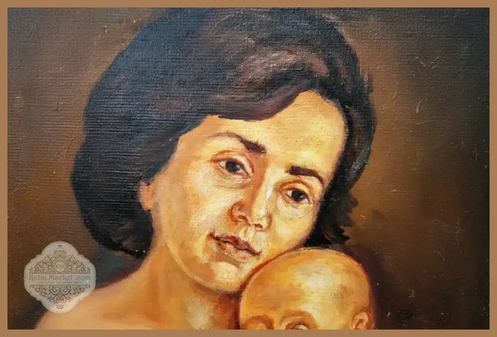 Портрет майка с дете, К. Петров — цяла картина