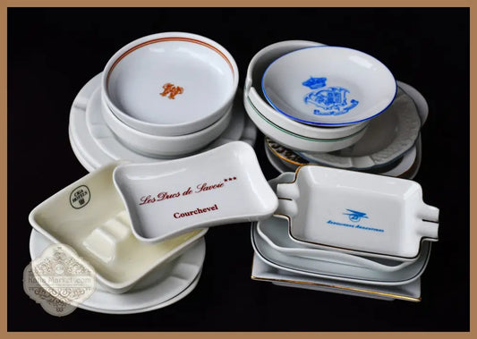 Колекция от порцеланови винтидж пепелници - antique