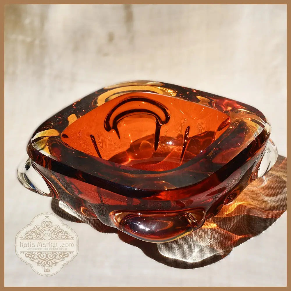 Колекционерско арт стъкло Murano Sommerso предпол. Flavio Poli / Seguso 1960-те - Стъкло