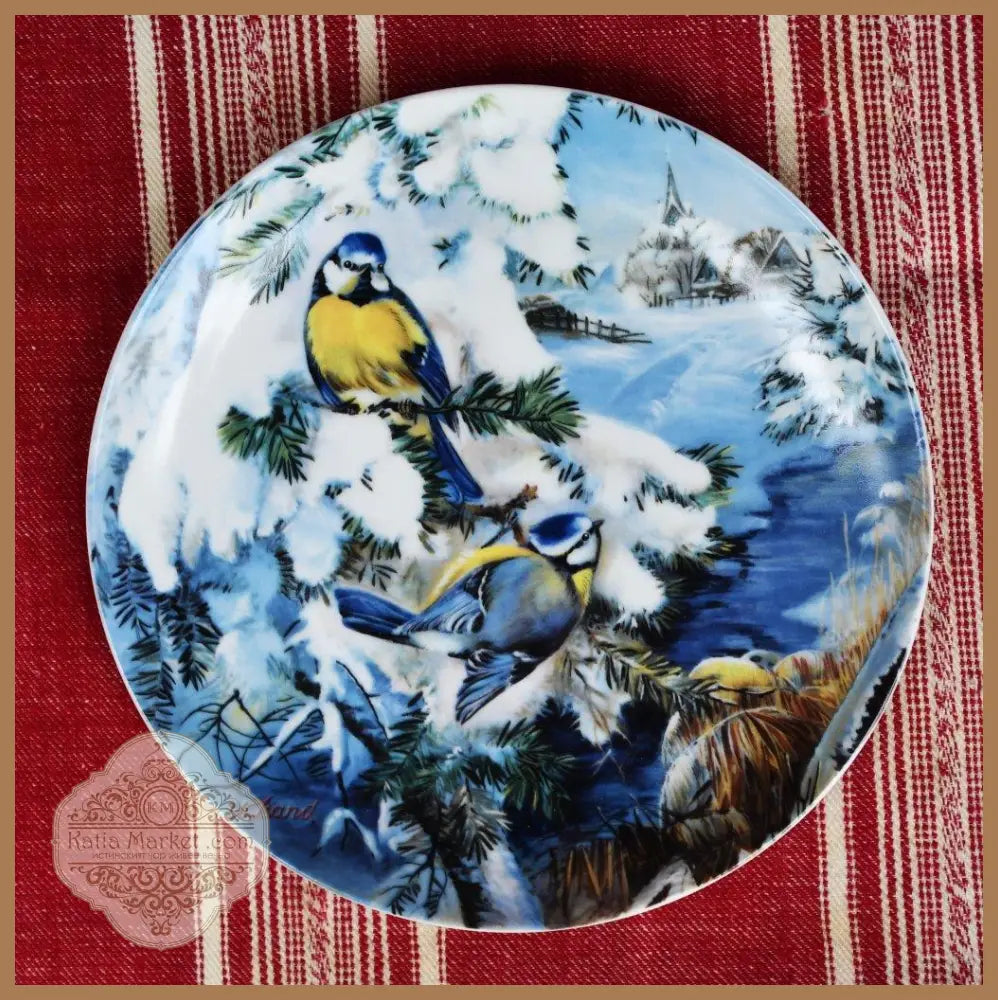 Колекционна чиния ’Vogel im Winter’ - ’Hutschenreuther’ - antique