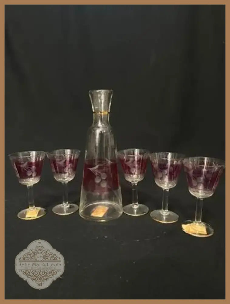 Комплект чаши за ракия и кана (556)
