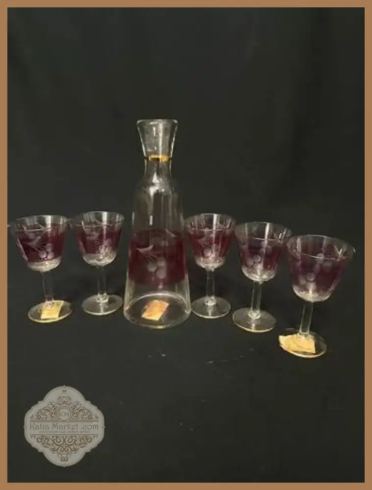 Комплект чаши за ракия и кана (556)