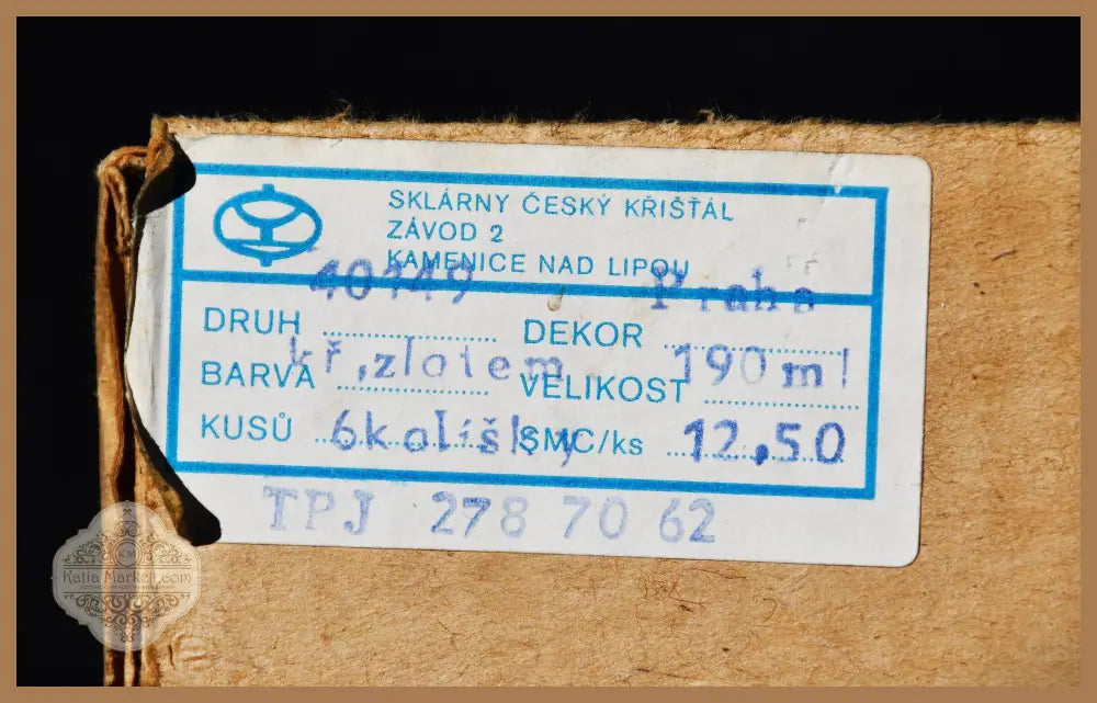 Комплект чаши за вино ’Zlata Praha’ - antique