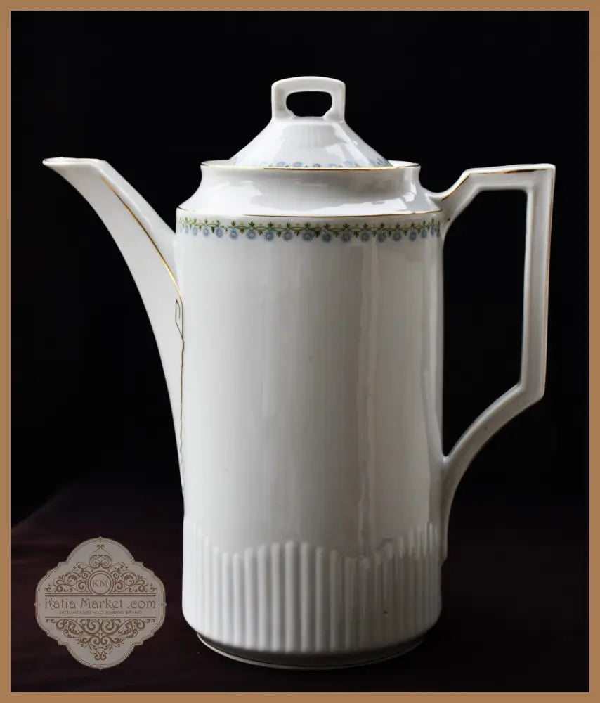 Комплект от голям старинен чайник и кана - KPM - antique