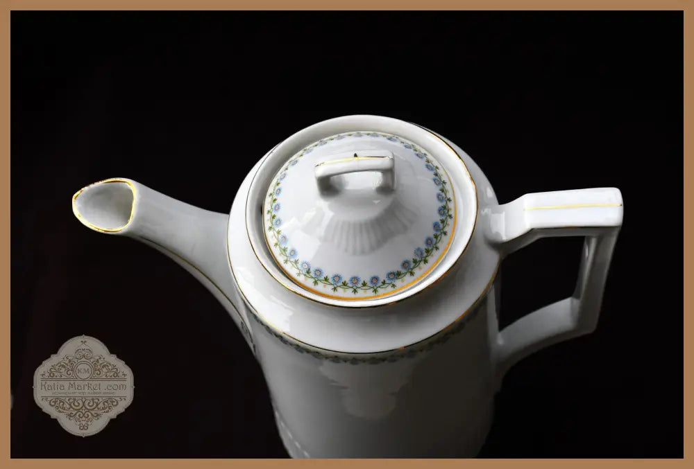 Комплект от голям старинен чайник и кана - KPM - antique