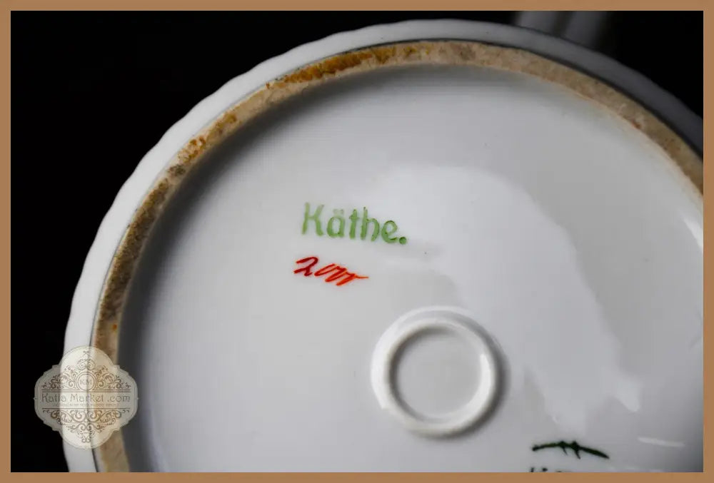 Комплект от голям старинен чайник и кана - KPM - antique