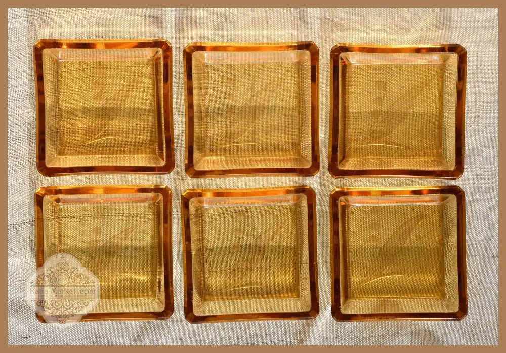 Комплект подложки за чаши Art Deco - ръчно гравирани - antique