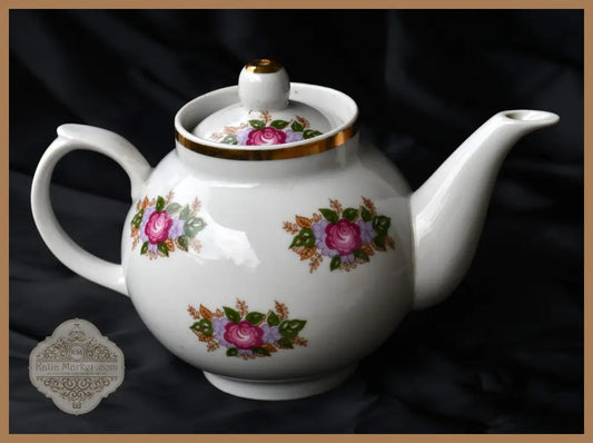 Красив винтидж чайник от СССР - Дулево - antique