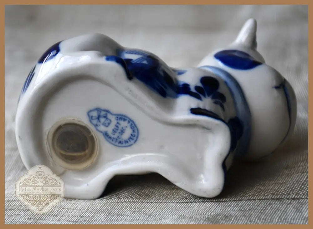 Крава-солница Delft - antique