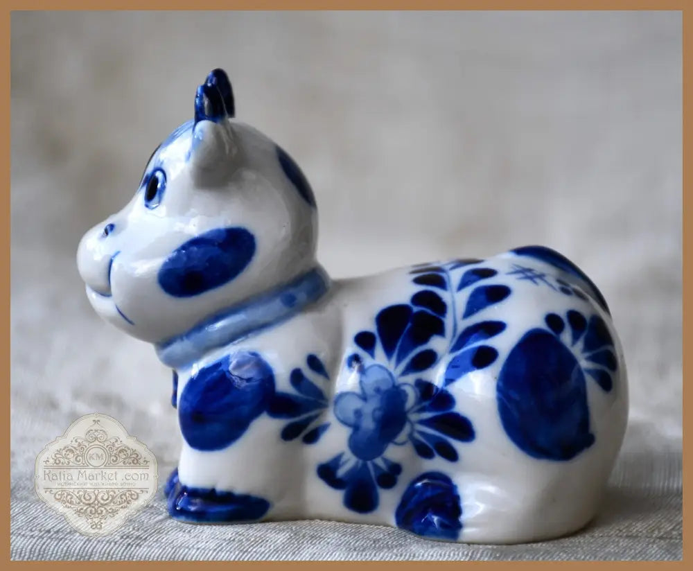 Крава-солница Delft - antique
